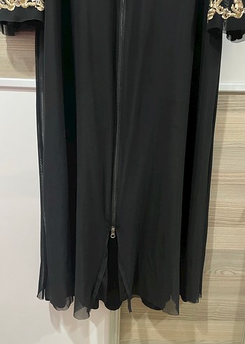 Siyah Nakışlı Püsküllü Uzun Kadın Elbise şükran marka - Görsel 3