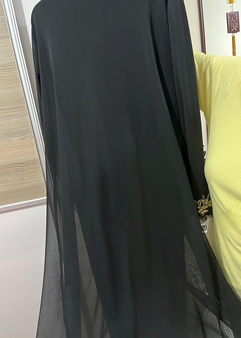 Siyah Nakışlı Püsküllü Uzun Kadın Elbise şükran marka - Görsel 6