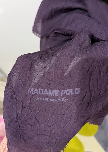 Kadın Keten  pamuklu Mor Drapeli Şal 2 adet - Görsel 2