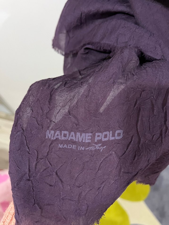 Kadın Keten  pamuklu Mor Drapeli Şal 2 adet - Görsel 2