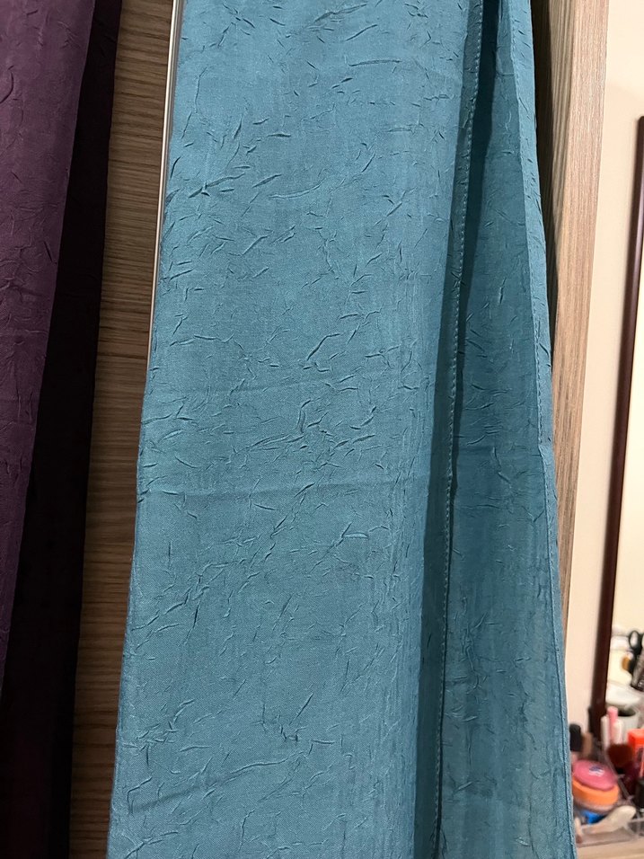 Kadın Keten  pamuklu Mor Drapeli Şal 2 adet - Görsel 3