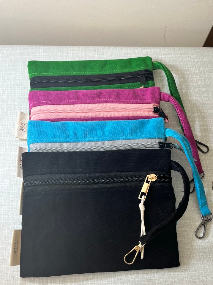 Renkli Süet Fermuarlı Cüzdan - Görsel 2