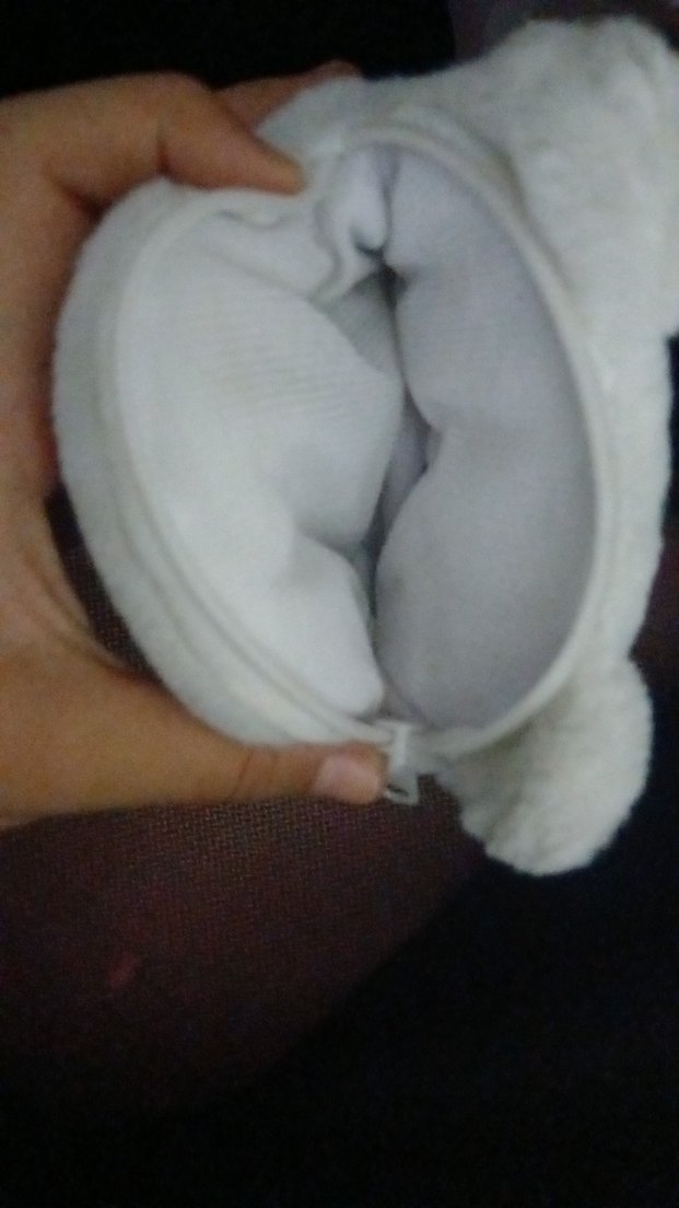 Pembe Fiyonklu Gri Peluş Oyuncak Kedi - Görsel 4