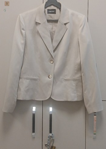 Bej Düğmeli Blazer Ceket - Görsel 3