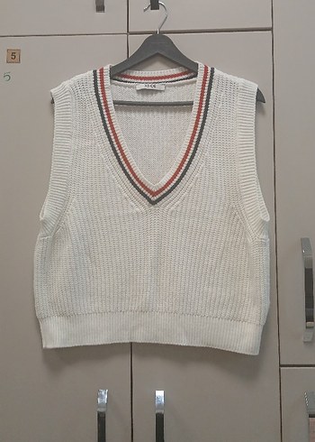 V Yaka Triko Kadın Süveter - Görsel 2