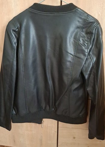 Nakışlı Siyah Deri Ceket - Görsel 4