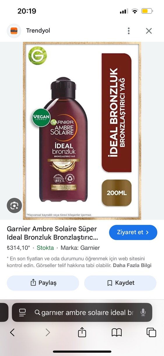 Garnier Ambre Solaire İdeal Bronzluk Yağı - Görsel 2