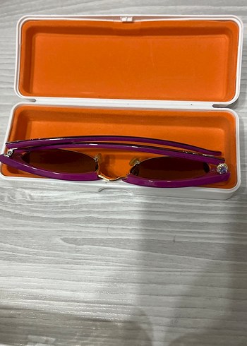 Kadın Mor Parlak Gözlük - Retro Tarz - Görsel 3