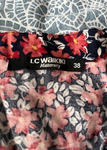 Kırmızı Desenli Bohem Hamile Tunik - Görsel 3