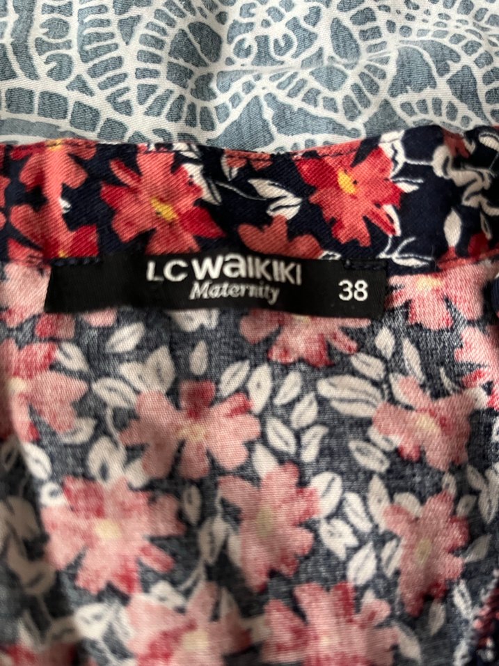 Kırmızı Desenli Bohem Hamile Tunik - Görsel 3