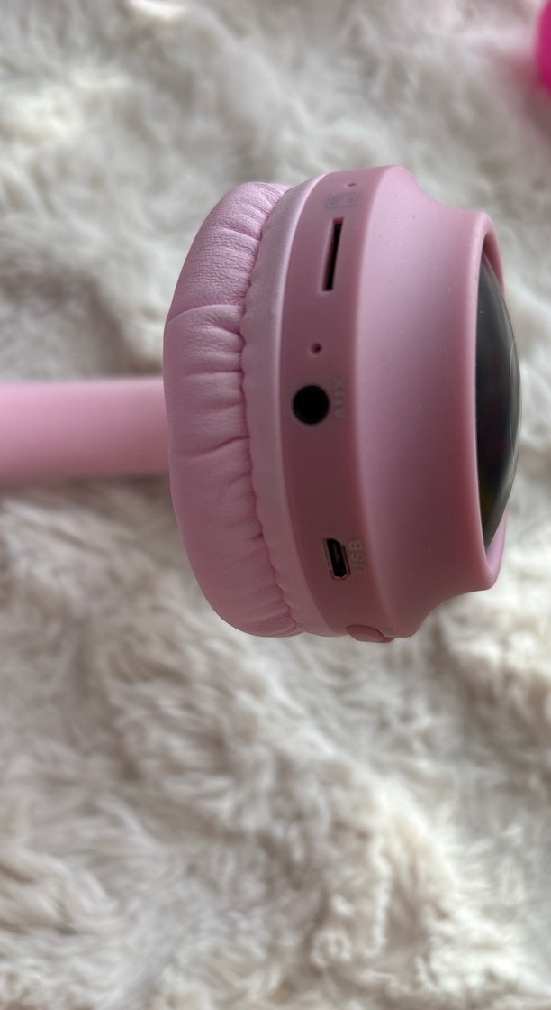 Pembe Kedi Kulaklı Kablosuz Kulaklık IŞIKLI LEDLİ - Görsel 2