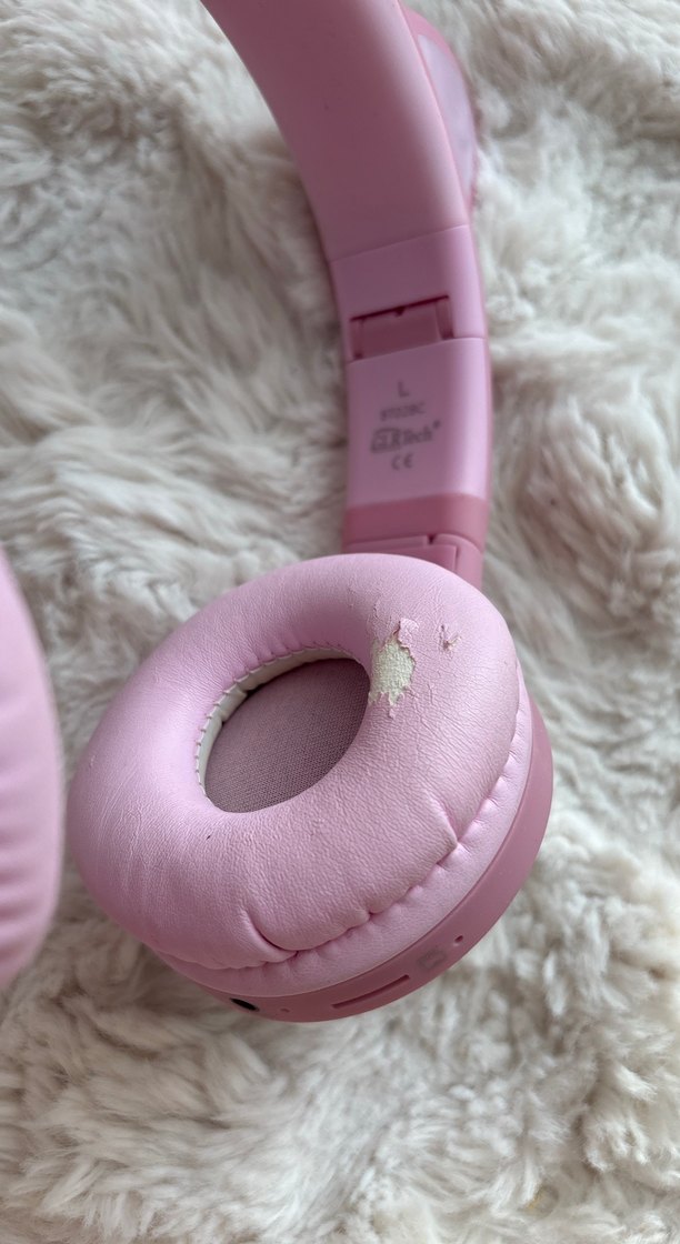 Pembe Kedi Kulaklı Kablosuz Kulaklık IŞIKLI LEDLİ - Görsel 3