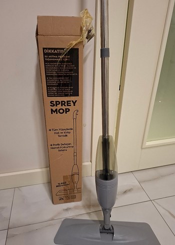 Gri Sprey Mop ve Yedek Bezler - Görsel 2