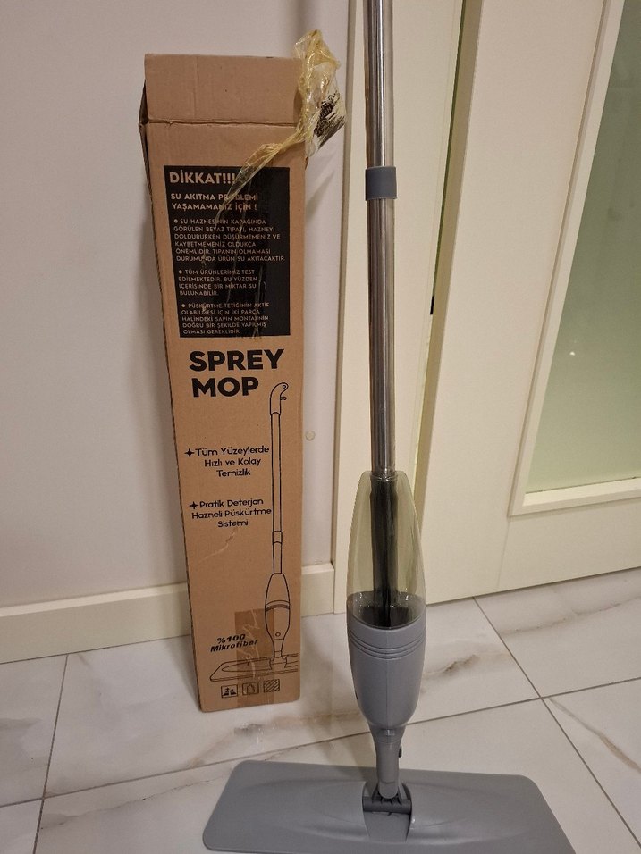 Gri Sprey Mop ve Yedek Bezler - Görsel 2
