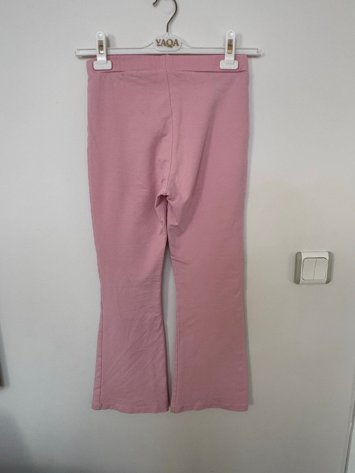 Pembe Midi Çocuk Kumaş Pantolon - Görsel 2