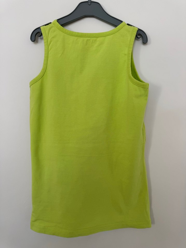 Kız Çocuk Parlak Yeşil Kolsuz Basic Atlet - Görsel 2