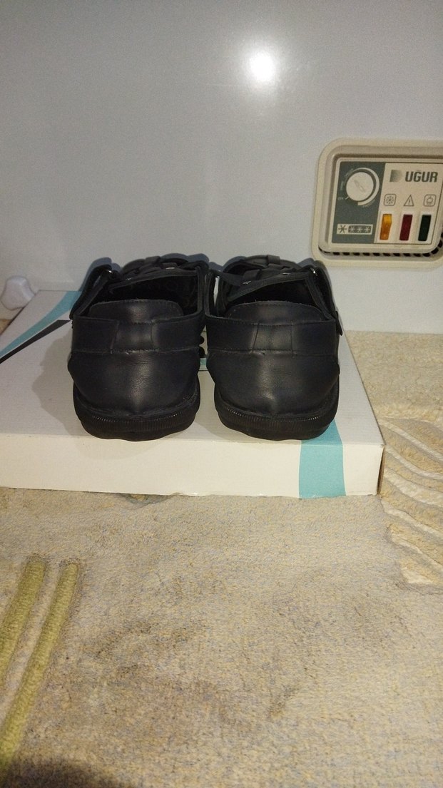 Siyah Erkek Kemerli Kauçuk Sandalet - Görsel 3