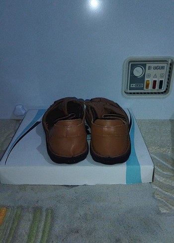 Kahverengi Deri Tokalı Erkek Sandalet - Görsel 3