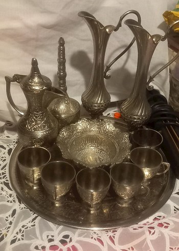 Altın Renkli Etnik Desenli Sofra Takımı - Görsel 2