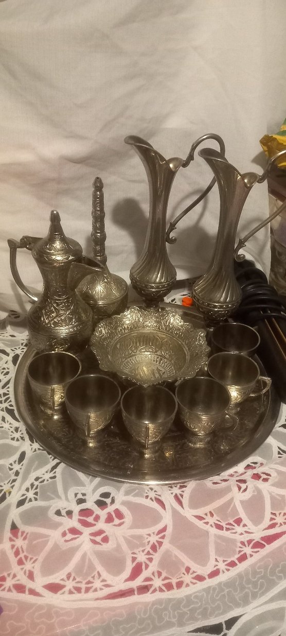 Altın Renkli Etnik Desenli Sofra Takımı - Görsel 2