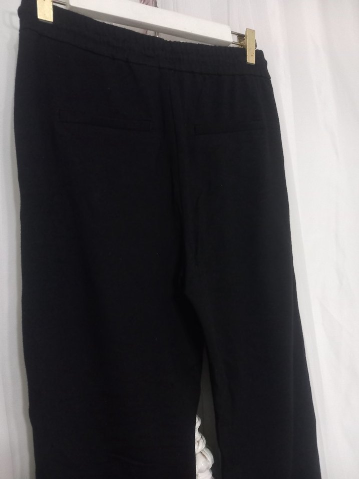 Püsküllü Siyah Salaş Kumaş eşofman - Görsel 5