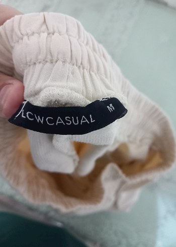 Bej Keten kadın Mini Şort - Görsel 3