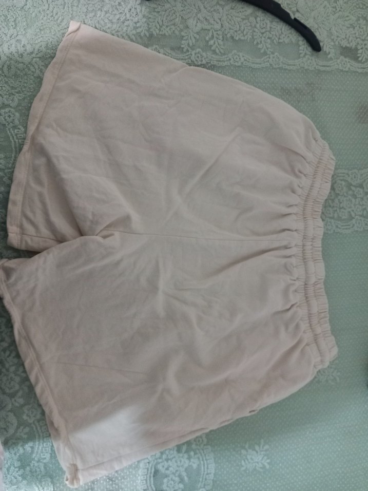 Bej Keten kadın Mini Şort - Görsel 2