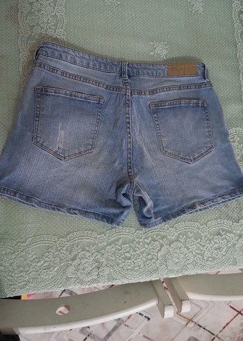 Kadın Mavi Denim Mini Şort - Görsel 2