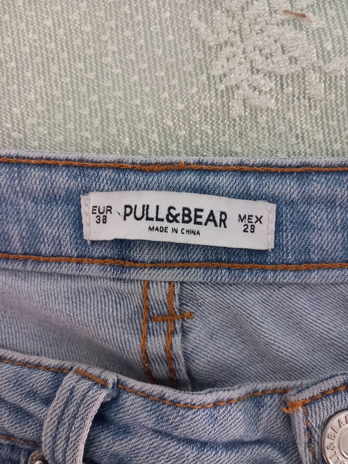 Kadın Mavi Denim Mini Şort - Görsel 3