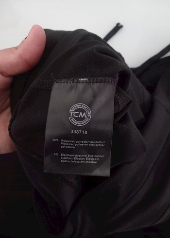 Drapeli Siyah Gotik Kadın Mayo - Görsel 3