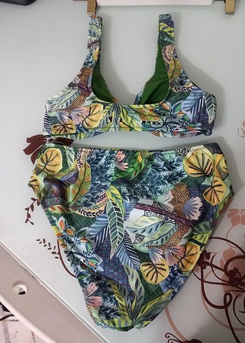 Renkli Desenli Bohem Mini Bikini - Görsel 2