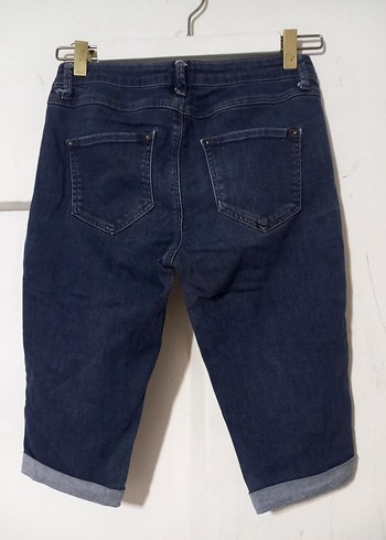 Kadın Lacivert Midi Denim Şort - Görsel 2