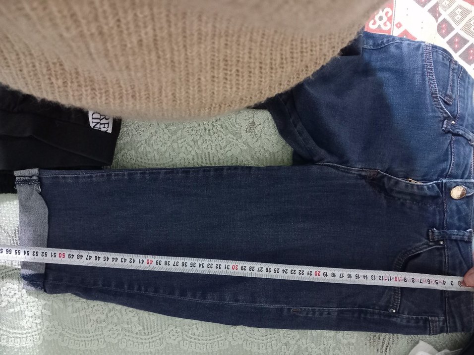 Kadın Lacivert Midi Denim Şort - Görsel 4