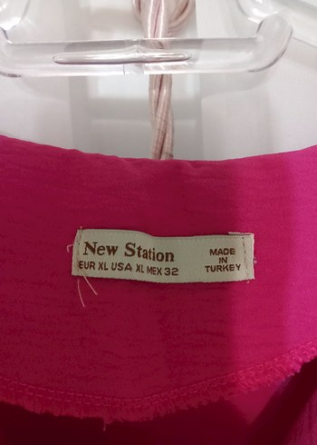 Düğmeli Pembe  Uzun elbise - Görsel 6