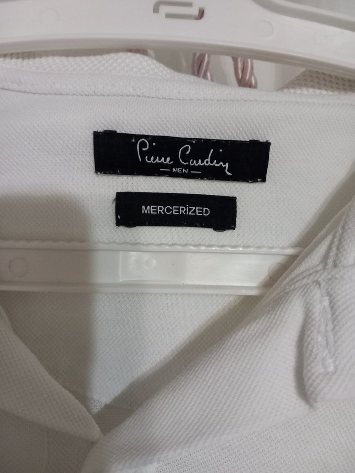 Erkek Beyaz Pamuklu Polo Tişört - Görsel 4