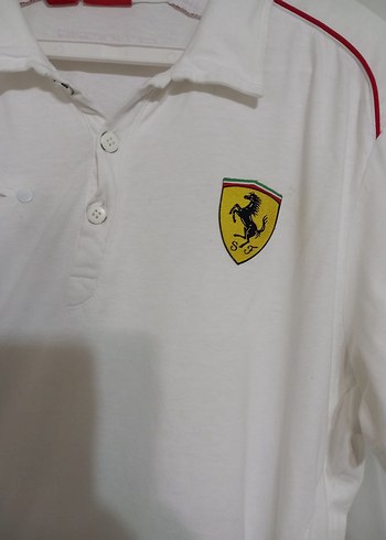 Erkek Beyaz Kısa Kollu Polo Yaka Tişört - Görsel 3