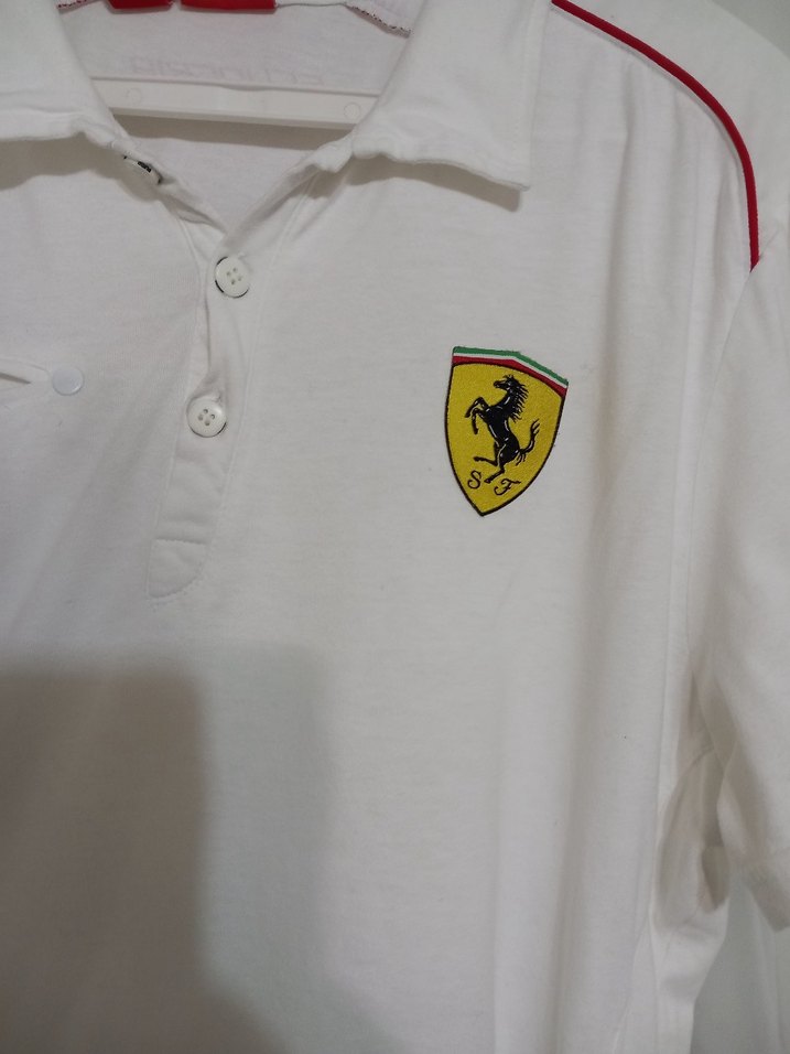 Erkek Beyaz Kısa Kollu Polo Yaka Tişört - Görsel 3