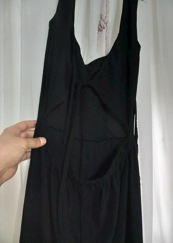 Siyah Uzun Askılı Kadın Tulum - Görsel 5