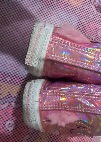 Renkli Bağcıklı Kız Spor Ayakkabısı - Görsel 5