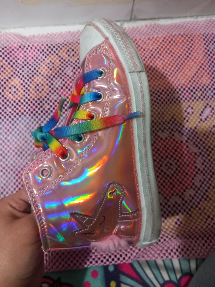 Renkli Bağcıklı Kız Spor Ayakkabısı - Görsel 4