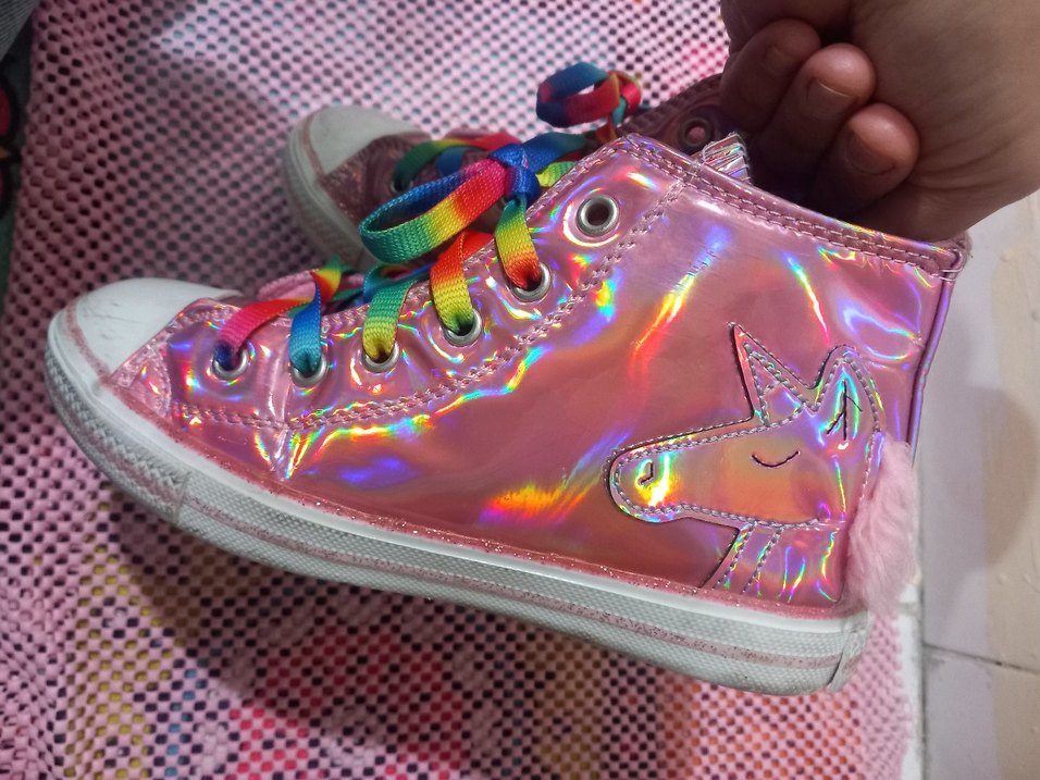 Renkli Bağcıklı Kız Spor Ayakkabısı - Görsel 2