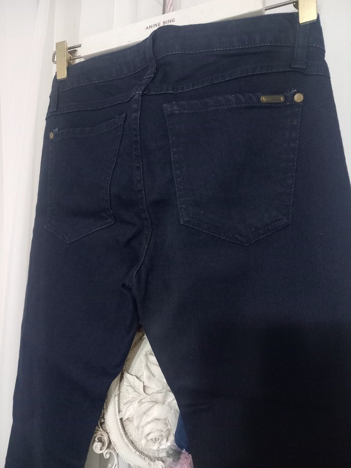Lacivert Kadın Regular  jeans Pantolon - Görsel 4