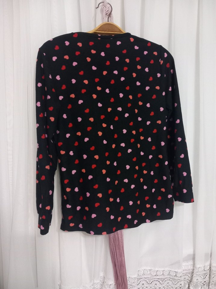 Uzun Kollu Desenli Kadın Pijama Takımı - Görsel 4