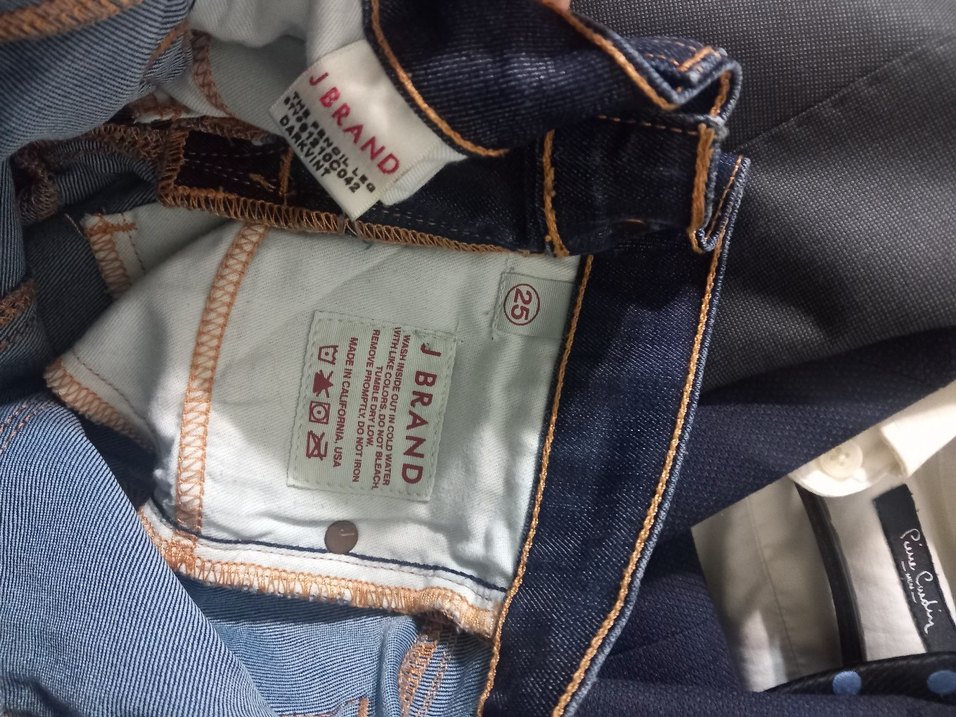 Kemerli Lacivert Kadın Normal Boy Kot Pantolon - Görsel 5