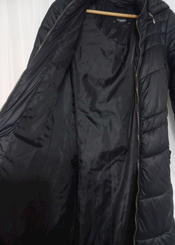 Kemerli Siyah Kadın Uzun Kış Montu - Görsel 6