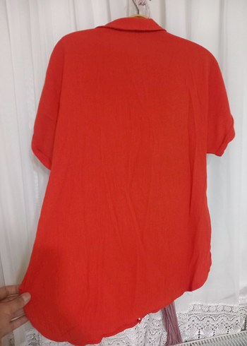 narçiçeği Kısa Kollu Keten Gömlek - Görsel 3