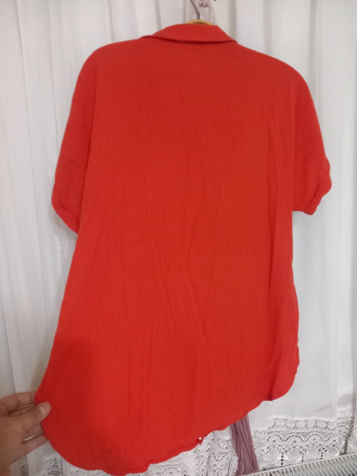 narçiçeği Kısa Kollu Keten Gömlek - Görsel 3