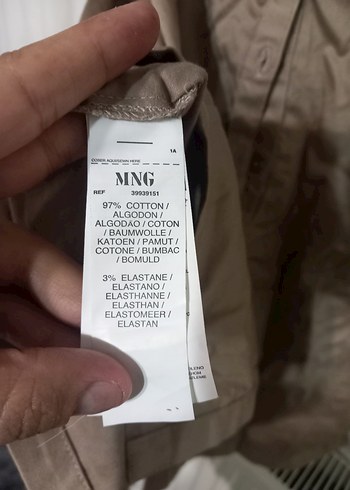 Düğmeli Bej Mini Keten Kadın Elbise - Görsel 4