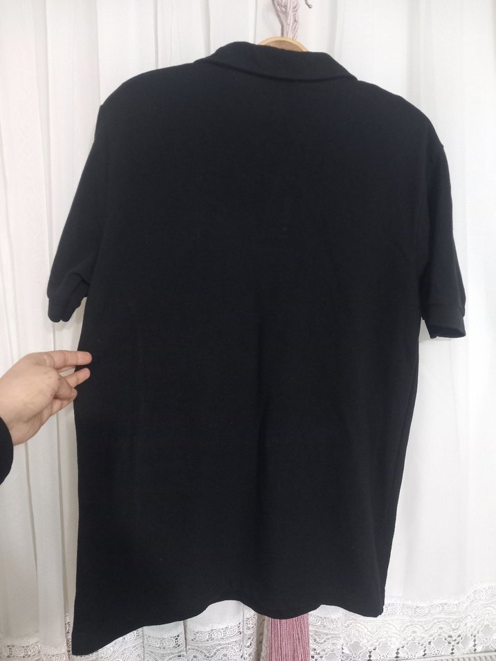 Düğmeli Siyah Erkek Polo Tişört - Görsel 3