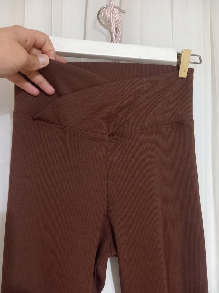 Kahverengi Kadın  Tayt - Görsel 2
